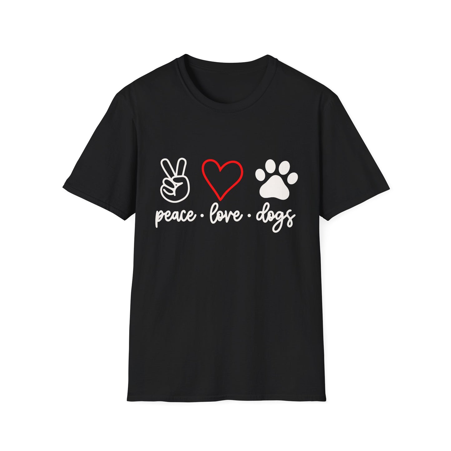 Peace Love Dogs-T-skjorten