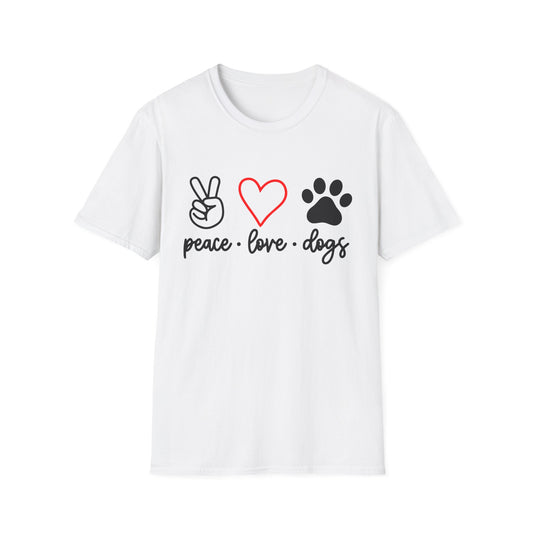 Peace Love Dogs-T-skjorten