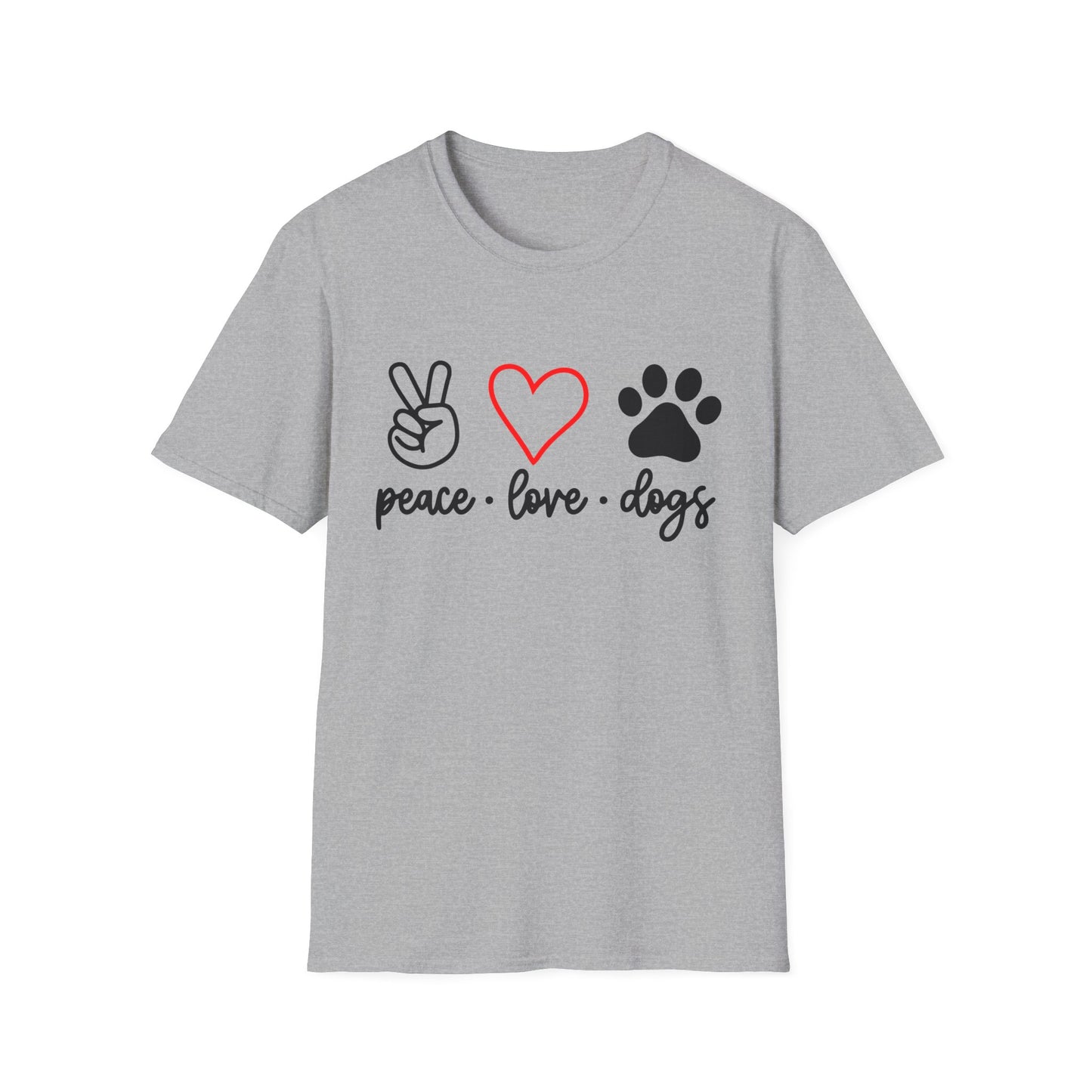 Peace Love Dogs-T-skjorten