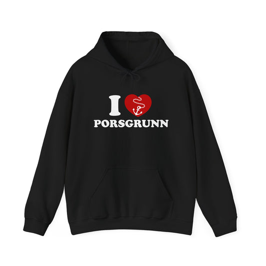 I ❤️ Porsgrunn Hettegenser