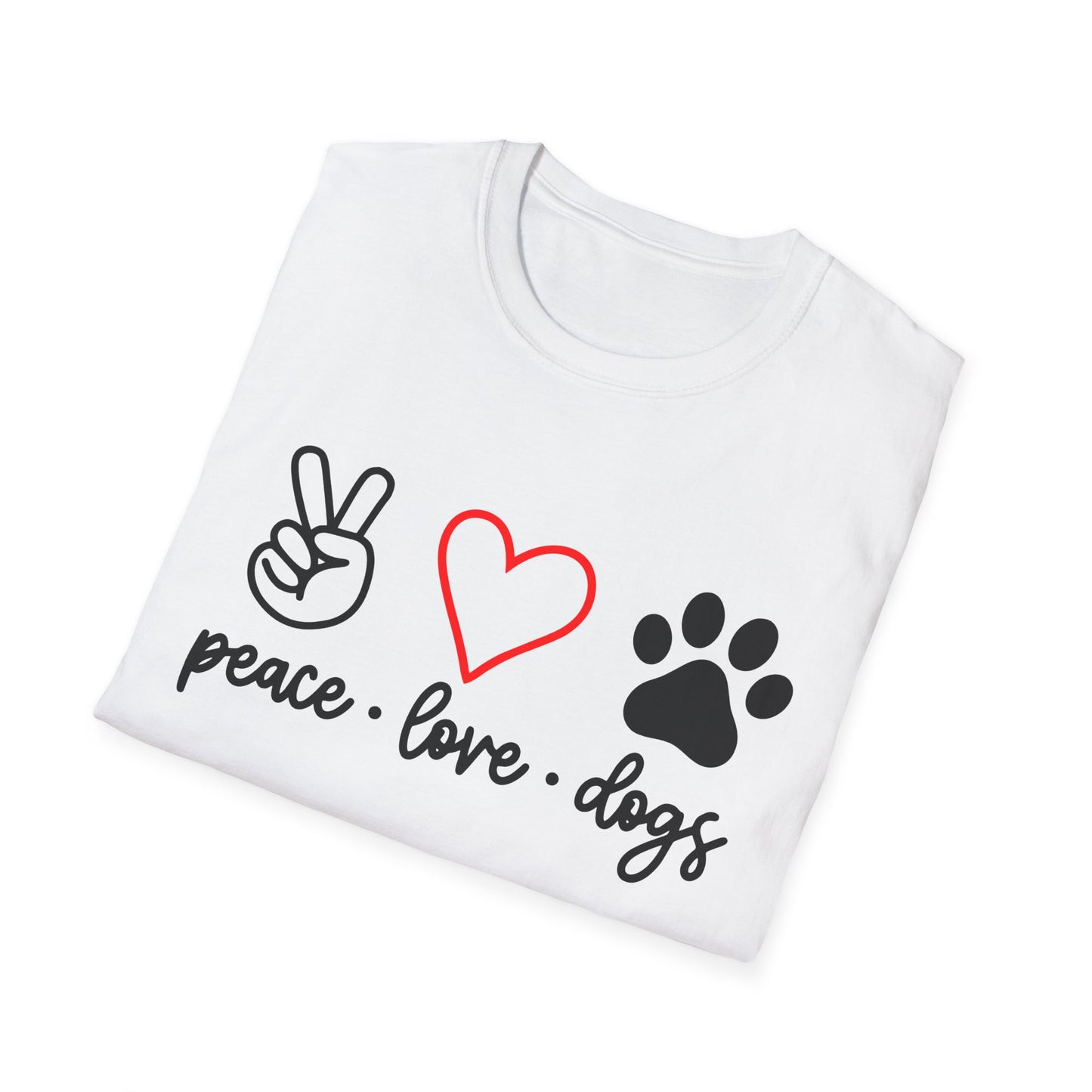 Peace Love Dogs-T-skjorten