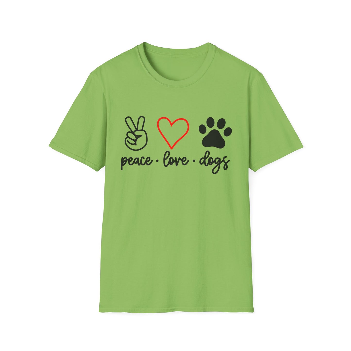 Peace Love Dogs-T-skjorten